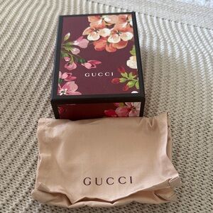 Gucci Floral Gift Box and Blush Satin Dust Bag